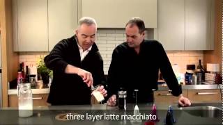 aerolatte  milk frother makes three layer caffè latte macchiato [upl. by Hnaht236]