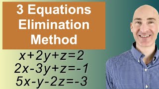 Solving Systems of 3 Equations Elimination [upl. by Bab101]