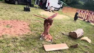 A fabulous range of wooden sculpture at Caerleon festival 2024 [upl. by Ocnarf]