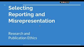 Selective Reporting and Misrepresentation of data Research and Publication ethics Phd coursework [upl. by Oca]