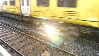 Merseyrail 507 009 making arcs at Birkdale station [upl. by Tenay]