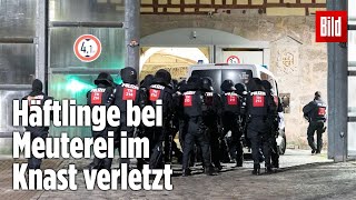 Gefängnismeuterei Polizei stürmt Knast in Thüringen  JVA Untermaßfeld [upl. by Seerdi]